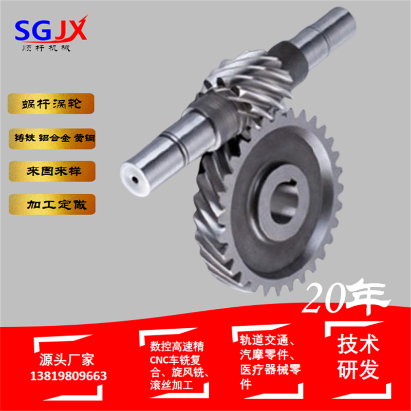 專（zhuān）業定製（zhì）小模數蝸輪蝸杆加工