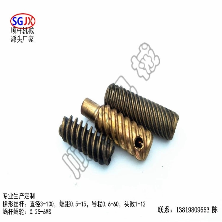 廠家（jiā）生產加工 電機銅蝸杆 中小模數漸開線馬達軸蝸杆 單頭雙頭多（duō）頭