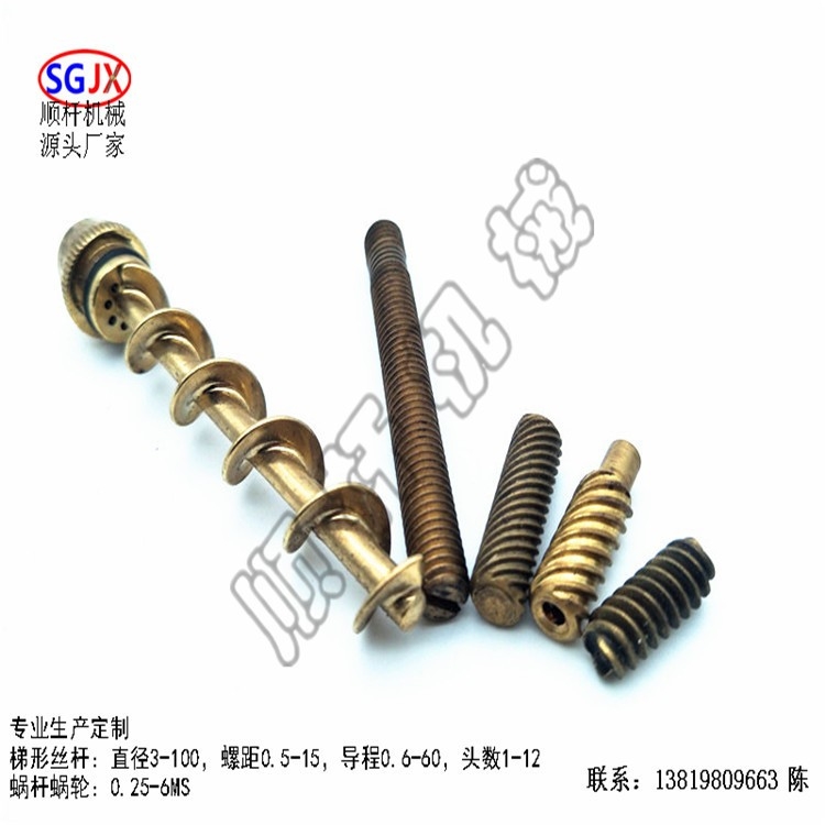 生產 單頭多頭蝸杆 1.5模數蝸杆減速電機 馬達（dá）軸渦輪齒輪加工