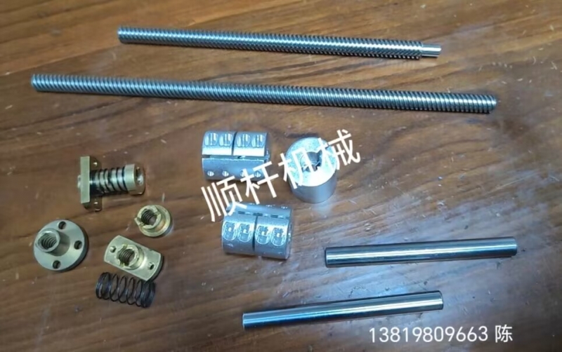 T5 T6 T8 T10 T12  3D打印機不鏽鋼（gāng）梯形絲杠冷軋絲杠和黃銅螺母（mǔ）CNC
